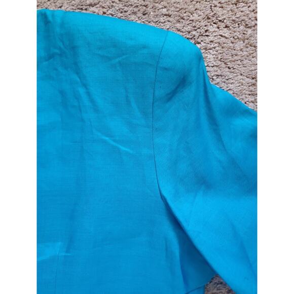 Vintage Anne French Aqua Beaded Jewels Skirt Set Deadstock NWT, Plus Size 16 - Picture 11 of 13